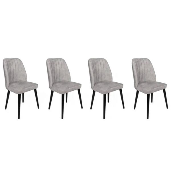 Set scaune de bucătarie Trendy Alfa Catifea/ Light Gray Brown photo 1