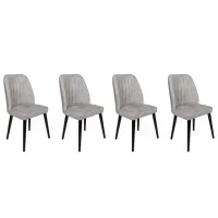 Set scaune de bucătarie Trendy Alfa Catifea/ Light Gray Brown