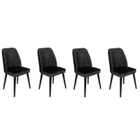 Set scaune de bucătarie Trendy Alfa Catifea/ Black Black