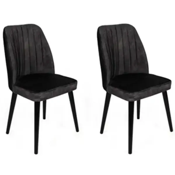 Set scaune de bucătarie Trendy Alfa Catifea/ Black Black photo 3