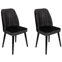 Set scaune de bucătarie Trendy Alfa Catifea/ Black Black photo 3