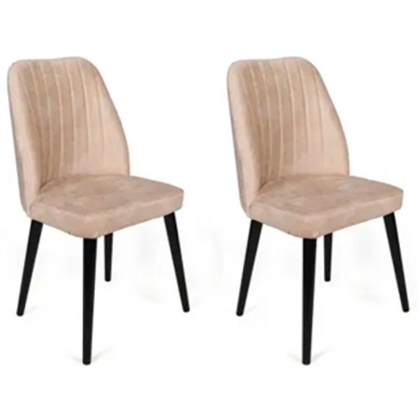 Set scaune de bucătarie Trendy Alfa Catifea/ Cream Black photo 2