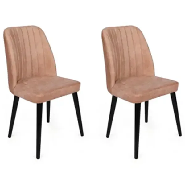 Set scaune de bucătarie Trendy Alfa Catifea/ Light Brown Black photo 2