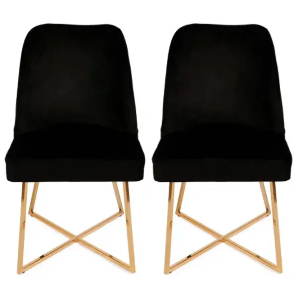 Scaun de bucătărie Trendy Madrid Velvet/ Black Gray photo 2