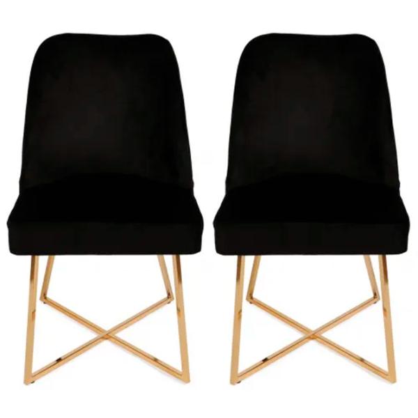 Scaun de bucătărie Trendy Madrid Velvet/ Black Gray photo 2