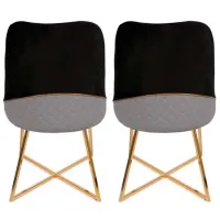 Scaun de bucătărie Trendy Madrid Velvet/ Black Gray photo 3