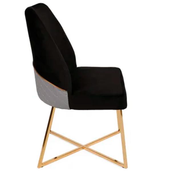 Scaun de bucătărie Trendy Madrid Velvet/ Black Gray photo 4