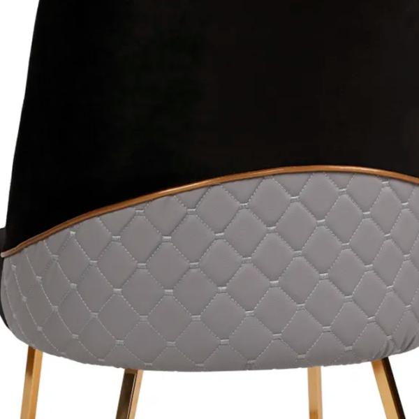 Scaun de bucătărie Trendy Madrid Velvet/ Black Gray photo 5