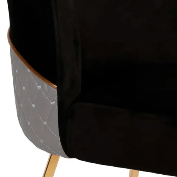 Scaun de bucătărie Trendy Madrid Velvet/ Black Gray photo 6