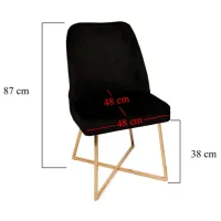 Scaun de bucătărie Trendy Madrid Velvet/ Black Gray photo 7