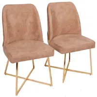 Scaun de bucătărie Trendy Madrid Velvet/ Light Brown Beige