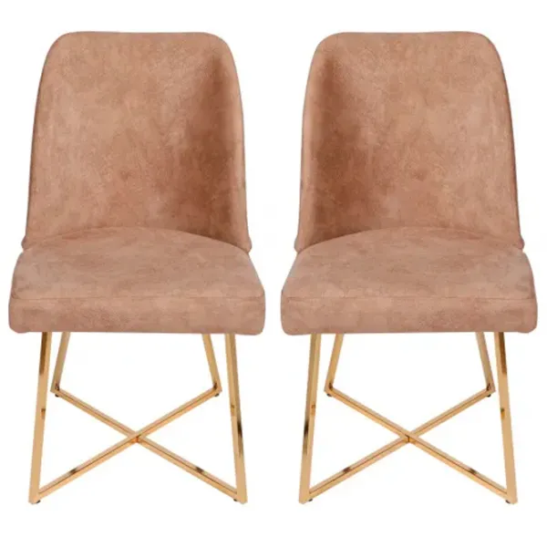 Scaun de bucătărie Trendy Madrid Velvet/ Light Brown Beige photo 2