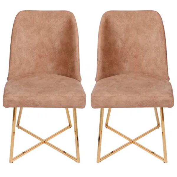 Scaun de bucătărie Trendy Madrid Velvet/ Light Brown Beige photo 2