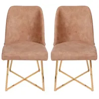 Scaun de bucătărie Trendy Madrid Velvet/ Light Brown Beige photo 2