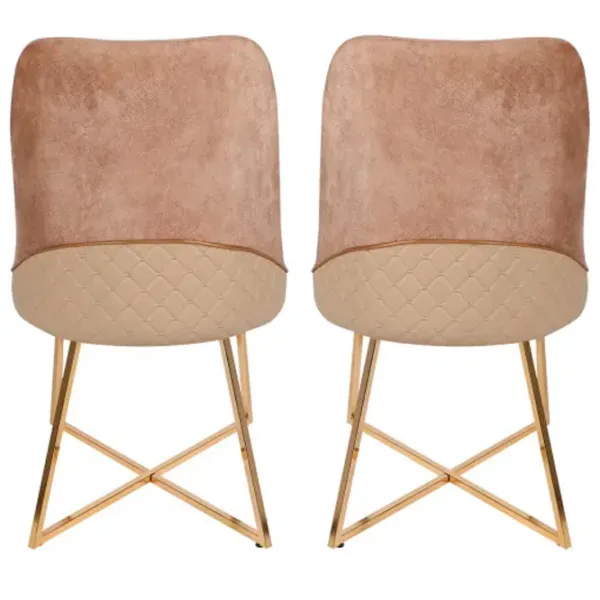 Scaun de bucătărie Trendy Madrid Velvet/ Light Brown Beige photo 3