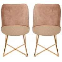 Scaun de bucătărie Trendy Madrid Velvet/ Light Brown Beige photo 3