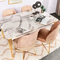 Scaun de bucătărie Trendy Madrid Velvet/ Light Brown Beige photo 6