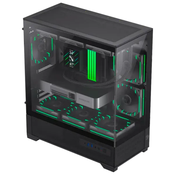 Carcasă Gamemax VISTA 2 AB Mid Tower / Black photo 9