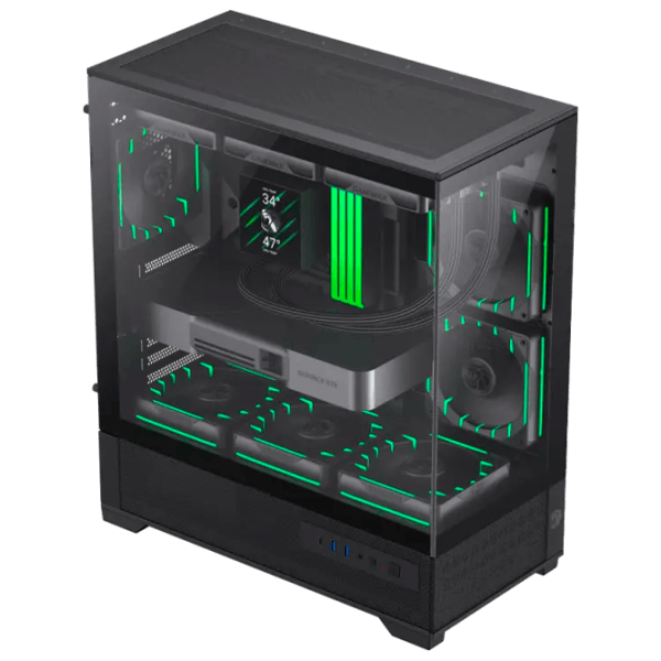 Carcasă Gamemax VISTA 2 AB Mid Tower / Black photo 9