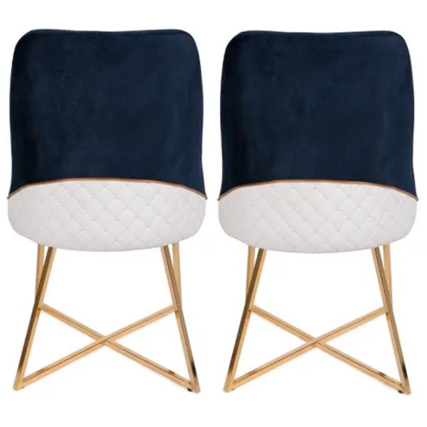Scaun de bucătărie Trendy Madrid Velvet/ Dark Blue Gold photo 2