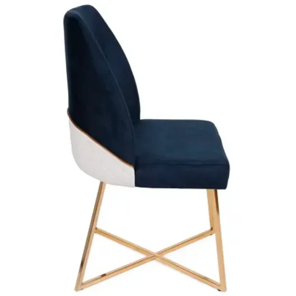 Scaun de bucătărie Trendy Madrid Velvet/ Dark Blue Gold photo 4