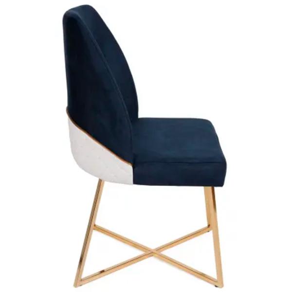 Scaun de bucătărie Trendy Madrid Velvet/ Dark Blue Gold photo 4