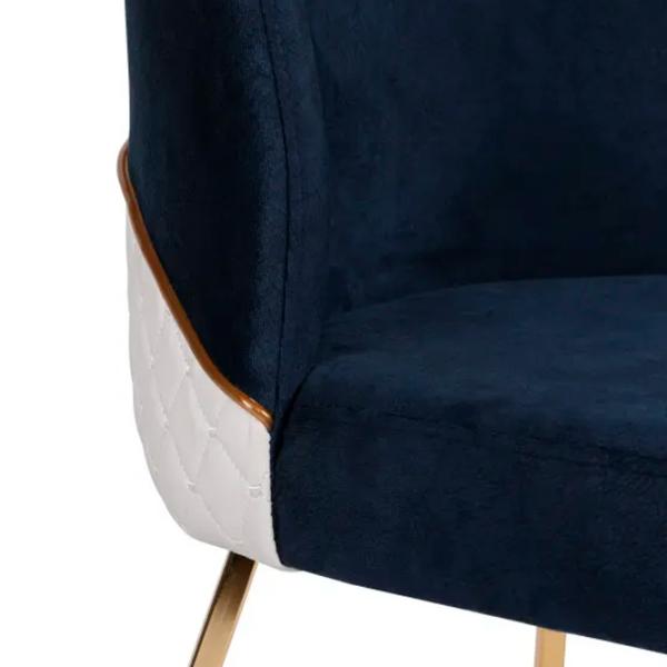 Scaun de bucătărie Trendy Madrid Velvet/ Dark Blue Gold photo 5