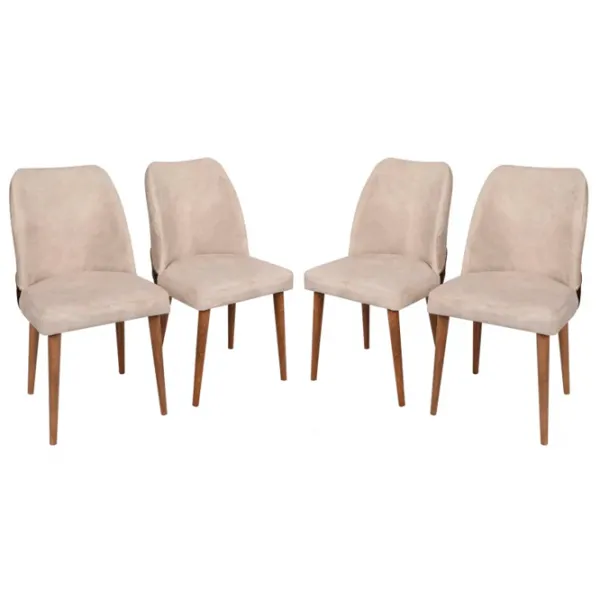 Scaun de bucătărie Trendy Nova Velvet/ Cream Brown photo 1