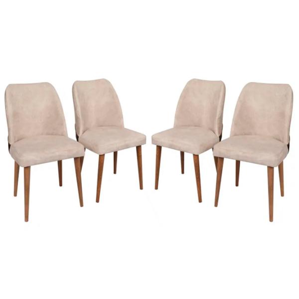 Scaun de bucătărie Trendy Nova Velvet/ Cream Brown photo 1