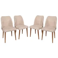 Scaun de bucătărie Trendy Nova Velvet/ Cream Brown