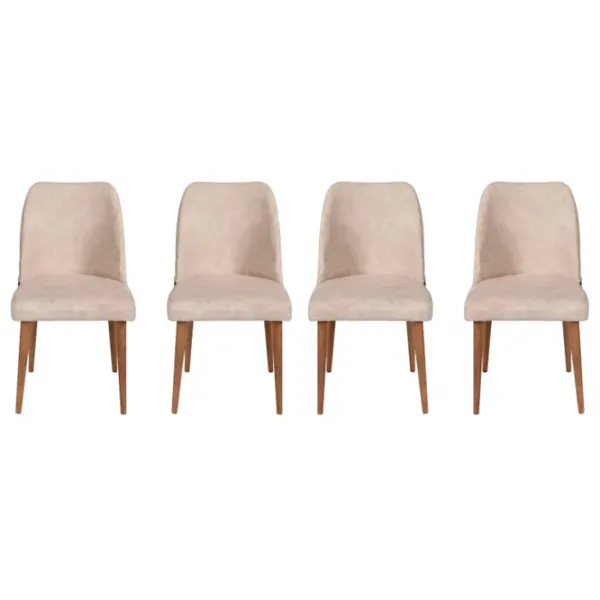 Scaun de bucătărie Trendy Nova Velvet/ Cream Brown photo 2