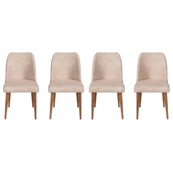 Scaun de bucătărie Trendy Nova Velvet/ Cream Brown photo 2