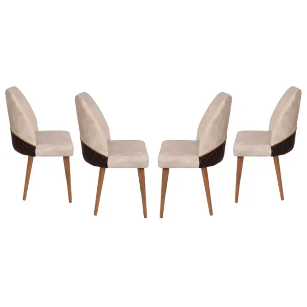Scaun de bucătărie Trendy Nova Velvet/ Cream Brown photo 3