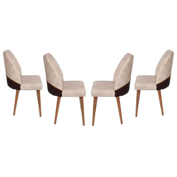 Scaun de bucătărie Trendy Nova Velvet/ Cream Brown photo 3