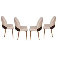 Scaun de bucătărie Trendy Nova Velvet/ Cream Brown photo 3