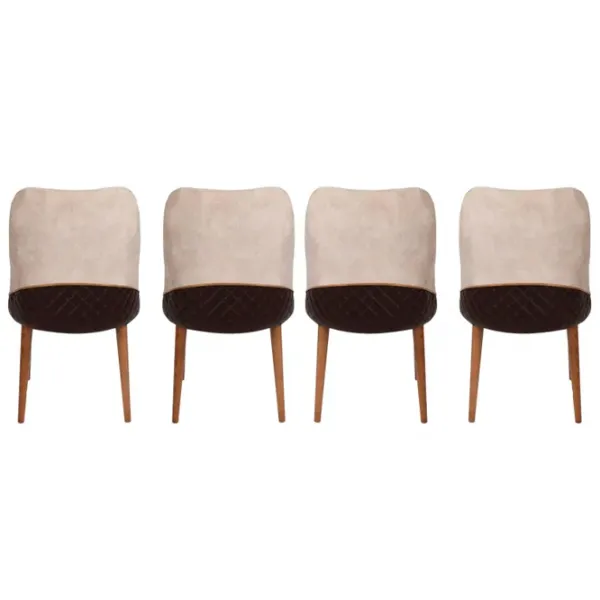 Scaun de bucătărie Trendy Nova Velvet/ Cream Brown photo 4