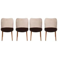Scaun de bucătărie Trendy Nova Velvet/ Cream Brown photo 4