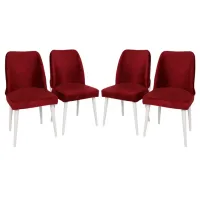 Scaun de bucătărie Trendy Nova Velvet/ Burgundy White