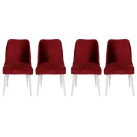 Scaun de bucătărie Trendy Nova Velvet/ Burgundy White photo 2