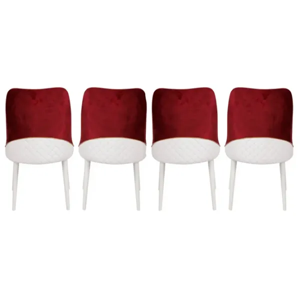 Scaun de bucătărie Trendy Nova Velvet/ Burgundy White photo 3