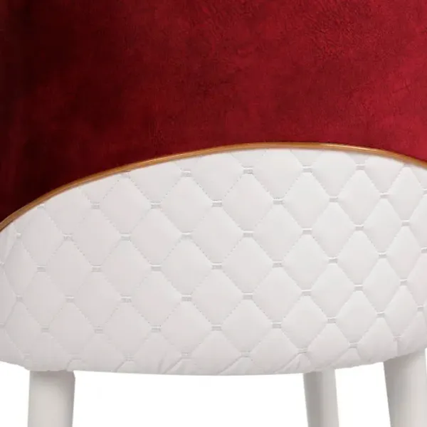 Scaun de bucătărie Trendy Nova Velvet/ Burgundy White photo 5