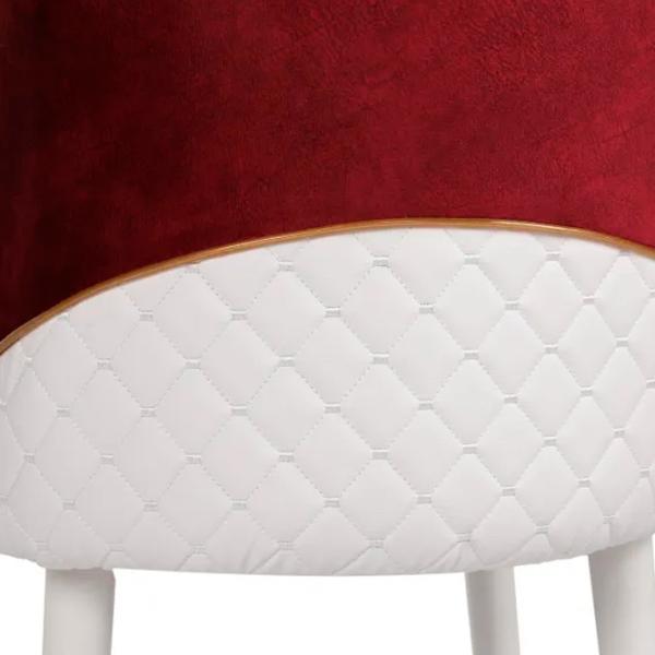 Scaun de bucătărie Trendy Nova Velvet/ Burgundy White photo 5