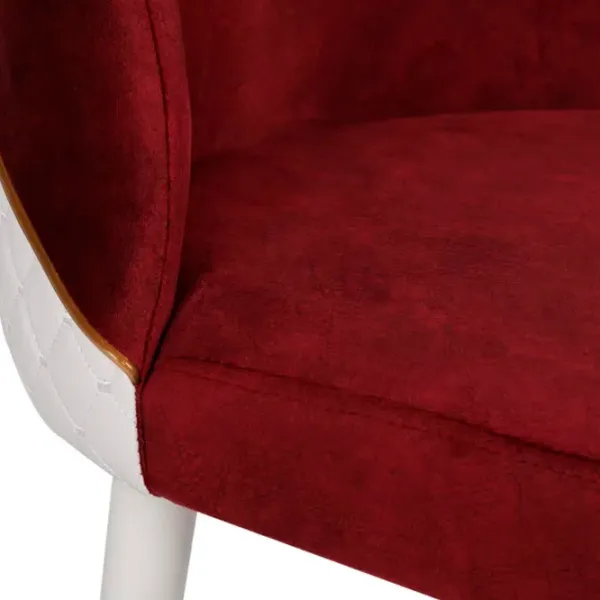 Scaun de bucătărie Trendy Nova Velvet/ Burgundy White photo 7