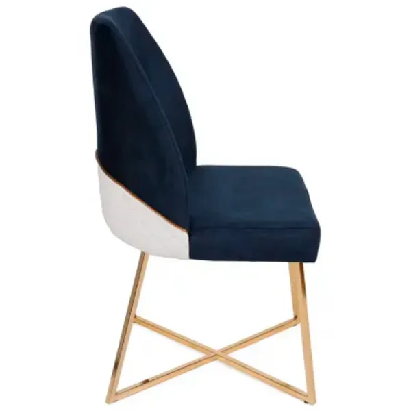 Set scaune de bucătarie Trendy Madrid Catifea/ Dark Blue Gold photo 4