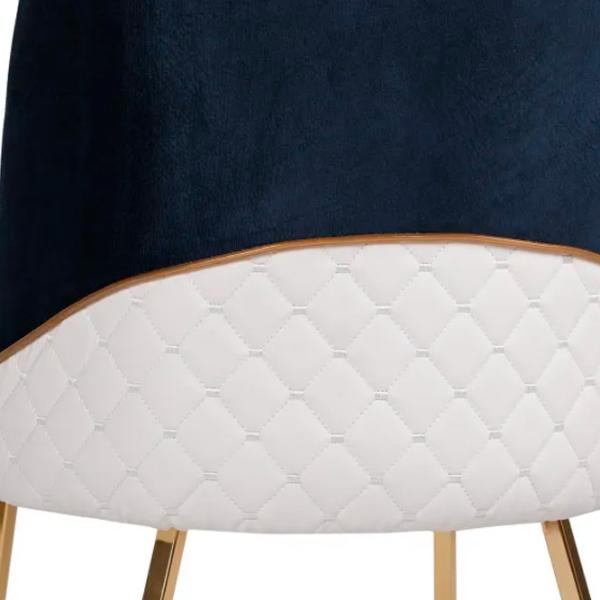 Set scaune de bucătarie Trendy Madrid Catifea/ Dark Blue Gold photo 5