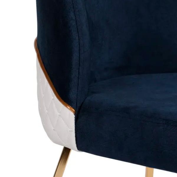 Set scaune de bucătarie Trendy Madrid Catifea/ Dark Blue Gold photo 7