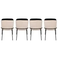Set scaune de bucătarie Trendy Dore Velvet/ Cream Black photo 3