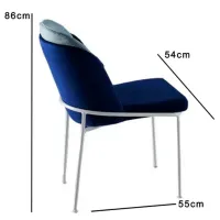 Set scaune de bucătarie Trendy Dore Catifea/ Blue White photo 4