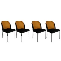 Set scaune de bucătarie Trendy Dore Catifea/ Black Brown