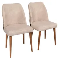 Set scaune de bucătarie Trendy Nova Catifea/ Cream Brown